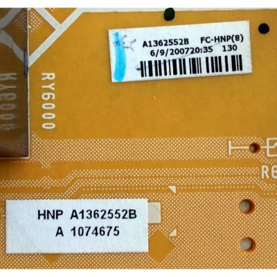 FUENTE SONY A-1362-552-B / 1-873-814-13 / A1362552B / 1074675 / PANEL LTY520HB02 / MODELOS KDL-52XBR4 / KDL-52XBR5 / KDL-52S5100 / KDL-52WL130 / KDL-52W3000 - Imagen 2